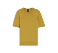 BOSS Herren H-Umauro Kurzarm-Pullover aus Merinowolle Gold S