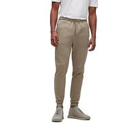 BOSS Herren Hadiko Curved Jogginghose aus Baumwolle mit geschwungenem Logo Hellgrün L