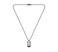 BOSS Halskette aus schwarzem Edelstahl mit zwei Logo-Tags - Style DEVON, 58137041 Silberfarben ONESI