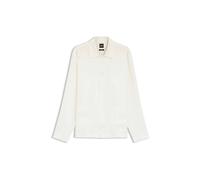 BOSS Relaxed Fit Hemdjacke aus reinem Leinen Modell 'H-CAI-K-3P-262' in Weiss, Größe S