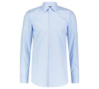 Hugo Boss Slim-Fit Hemd H-HANK-kent-C1-214, elastische Baumwoll-Popeline, bügelleicht, Hellblau 38