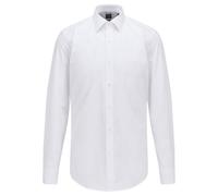 BOSS Herren Hemd H-HANK-KENT-C1-214 Slim Fit Langarm, weiss, Gr. 38