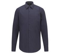 BOSS Regular Fit Hemd navy, Gemustert