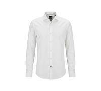 Hugo Boss Hemd H-JOE-spread-C1-222 Regular Fit Baumwolle Haifischkragen Weiß Größe 39