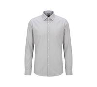 BOSS Slim-Fit Jersey-Hemd aus Baumwoll-Mix mit Streifen-Muster - Style P-HANK-K-261, 50567460 Blau gestreift 44