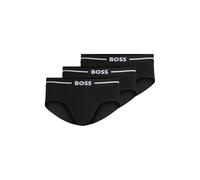 BOSS Herren HipBr 3P Bold Dreierpack eng anliegende Boxershorts aus Stretch-Baumwolle mit kurzem Bein und Logo am Bund Schwarz001 XXL