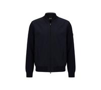 Hybridjacke BOSS "C Levaio", Herren, Gr. XL, dunkelblau404, Strick, Obermaterial: 100% Baumwolle, unifarben, regular fit normal, Rundhals, Bündchen, Jacken, Rippstrickkragen, Regular Fit, 2-Wege-Zippe