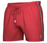 BOSS Badeshorts mit Label Stitching Modell 'ICONIC' in Rot, Größe M