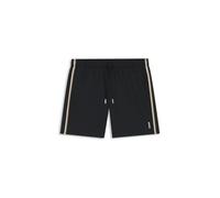 Hugo Boss Badeshorts Iconic 10239741 01 – Signature‑Streifen, Logo, Tunnelzug – Schwarz Größe S