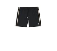Hugo Boss Badeshorts Iconic Herren Größe XL schwarz Microfaser Polyester unifarben mit Gesäßtasche