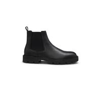 BOSS Herren Chelsea Boots aus genarbtem Leder JULYO_CHEB, schwarz, Gr. 42EU