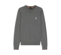 Strickpullover BOSS ORANGE "Kanovano", Herren, Gr. 3XL, silber041, Strick, Obermaterial: 95% Baumwolle, 5% Kaschmir, regular fit hüftlang, Rundhals, eingesetzt Strickbündchen, Pullover, mit Rundhalsau