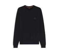 BOSS Pullover Kanovano_S 10265856 01 Baumwoll-Mix mit Kaschmir-Anteil Logo-Patch Dunkelblau XXXL