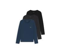 BOSS Herren Langarmshirts 3er-Pack, grau, Gr. XL