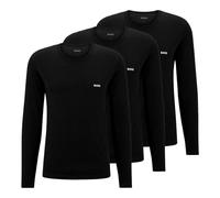 BOSS Herren LSShirtRN 3P Classic Dreierpack T-Shirts aus Baumwolle mit Logo-Stickerei