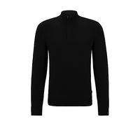 BOSS Herren Maretto Troyer aus Baumwolle und Schurwolle Schwarz L