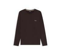 BOSS Top aus Stretch-Baumwolle - Style Mix&Match LS-Shirt R, 50515389 Dunkelbraun S