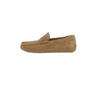 BOSS In Portugal gefertigte Mokassins aus Veloursleder mit Pennyloafer-Detail - Style Noel_Mocc_sdpeb, 50541750 Beige 46