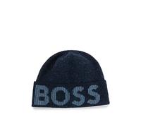 BOSS Herren Mütze Strickmütze Lamico Hat, Farbe:Blau, Artikel:-404 Dark Blue