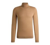 BOSS Herren Musso-P Regular-Fit Rollkragenpullover aus Merinowolle Beige XL