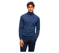 BOSS Herren Musso-P Regular-Fit Rollkragenpullover aus Merinowolle Blau XL
