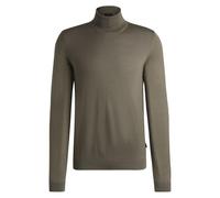 BOSS Herren Musso-P Regular-Fit Rollkragenpullover aus Merinowolle Hellgrün L