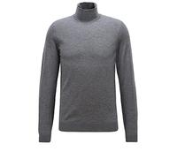 BOSS Herren Musso-P Rollkragenpullover aus extrafeiner Italienischer Merinowolle, M Grey