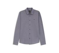 BOSS Herren Mysoft 2 Slim-Fit Hemd aus Baumwoll-Jersey mit Logo-Stickerei