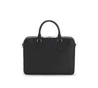 BOSS Herren New Crosstown P Aktentasche aus geprägtem Leder mit Metalldetails in Silber-Optik Schwarz001 Stck