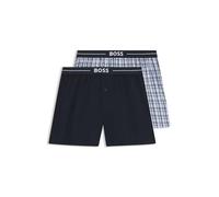 Webboxer BOSS "NOS Boxer EW 2P" Gr. XXL, blau (dark blue) Herren Unterhosen Boxershorts (67270868-XXL)