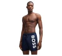 BOSS Schnell trocknende Badeshorts mit kontrastfarbenem Logo - Style Octopus, 50514502 Dunkelblau L