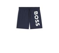 BOSS Schnell trocknende Badeshorts mit kontrastfarbenem Logo - Style Octopus, 50514502 Dunkelblau L