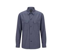 BOSS Relaxed-Fit Overshirt aus waschbarer Air-Wolle - Style P-Carper-OS-WG-262, 50561628 Dunkelblau 54