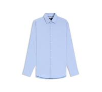 Businesshemd BOSS, Herren, Gr. 41, N-Gr, light, pastel blau451, Web, Obermaterial: 92% Polyamid, 8% Elasthan, unifarben, slim fit normal, Rundhals, 2-Knopf-Manschette mit Schlitz, Hemden, Slim-Fit, au