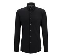 BOSS Herren P-HANK-s-C1-222 Slim-Fit Hemd aus funktionalem Stretch-Jersey Schwarz001 41