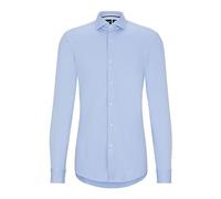 BOSS Herren P-HANK-spread-C1-222 Strukturiertes Slim-Fit Hemd aus funktionalem Stretch-Jersey Hellblau 38