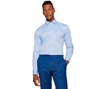 BOSS Slim Fit Jerseyhemd blau, Einfarbig