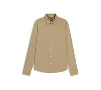 BOSS Regular-Fit Hemd aus Performance-Stretch-Jersey mit Oxford-Struktur - Style P-LIAM-K-F-261, 50556672 Beige M