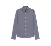 BOSS Slim-Fit Hemd aus funktionalem Stretch-Gewebe mit Struktur - Style P-ROAN-kent-C1-233, 50533434 Dunkelblau L