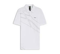 BOSS Herren Paddy 3 IN Paddy Poloshirt aus Baumwoll-Mix mit Artwork Weiß M