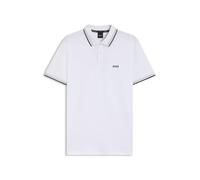 BOSS Herren Paddy Curved Polohemd, New - White100, XXL EU
