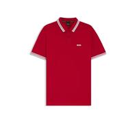 BOSS Herren Paddy Curved Polohemd, Rot, M EU
