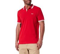 BOSS Herren Paddy Curved Polohemd, Rot, S EU