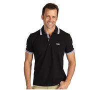 BOSS Herren Paddy Poloshirt, Kurzärmelig Polohemd, Schwarz, L