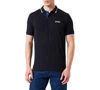 BOSS Poloshirt aus Baumwoll-Mix mit kontrastfarbenen Logos - Style Paddy Pro, 50469102 Dunkelblau L