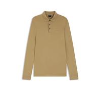 BOSS Longsleeve-Poloshirt aus Interlock-Baumwolle mit Logo - Style Pado 30, 50468392 Beige XL