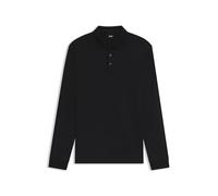 BOSS Herren Pado 30 Longsleeve-Poloshirt aus Interlock-Baumwolle mit Logo Schwarz001 M