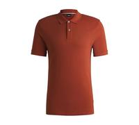 BOSS Herren Pallas Pallas Poloshirt aus Baumwoll-Piqué mit Logo-Details Dunkelorange XXXL