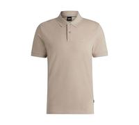 BOSS Herren Pallas Pallas Poloshirt aus Baumwoll-Piqué mit Logo-Details Hellbeige M
