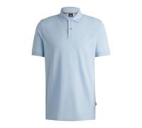 BOSS Herren Pallas Pallas Poloshirt aus Baumwoll-Piqué mit Logo-Details Hellblau L